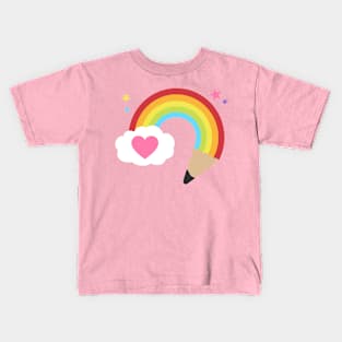 Rainbow Pencil Kids T-Shirt